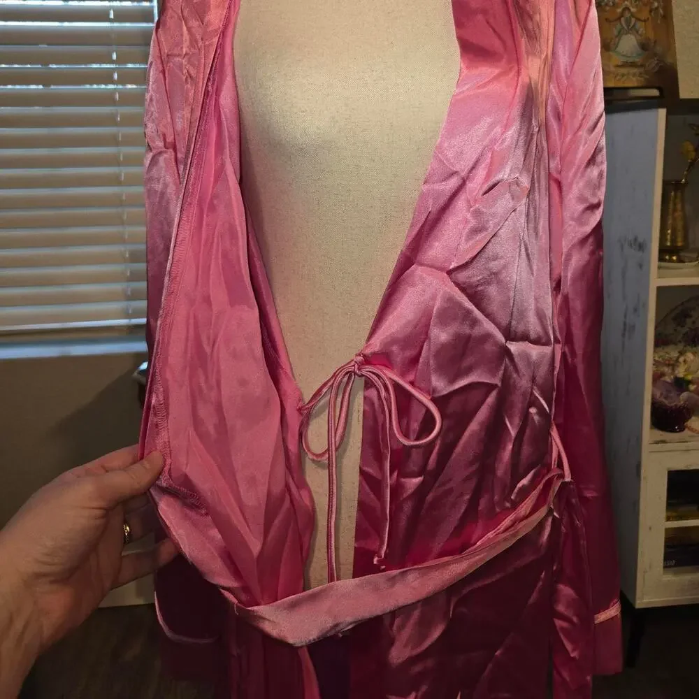 Y2k pink satin nightgown